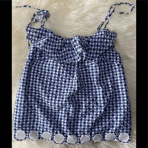 (J Crew) ruffled tank